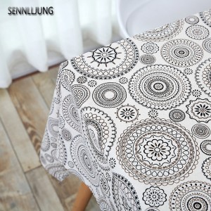 Sennlljung mantel algodón tela rectangular mantel impermeable hule tela que cubre toalha de mesa ali-27491325